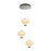 Artcraft Solara 3Lt LED Chandelier, Graphite/Cloudy Swirl