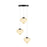 Artcraft Solara 3Lt LED Chandelier, Graphite/Cloudy Swirl