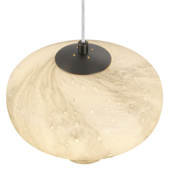 Artcraft Solara 3Lt LED Chandelier, Graphite/Cloudy Swirl