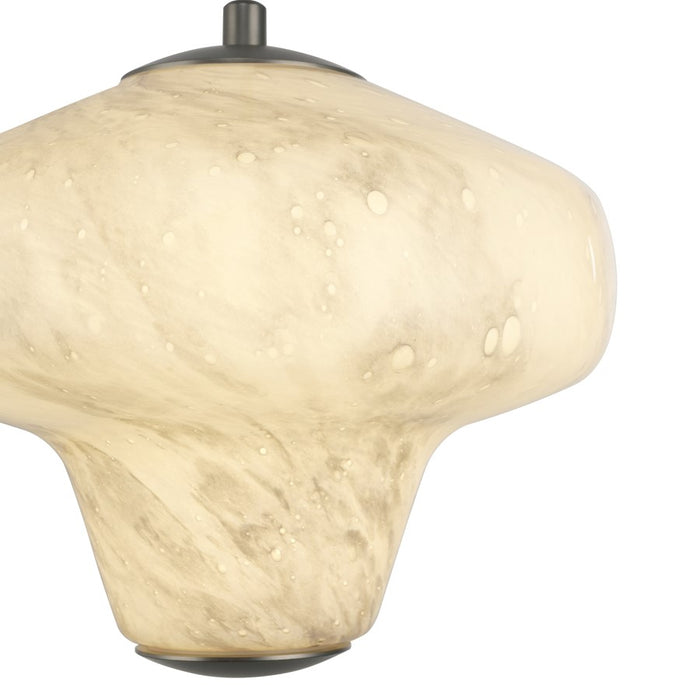 Artcraft Solara 3Lt LED Chandelier, Graphite/Cloudy Swirl