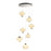 Artcraft Solara 7Lt LED Chandelier, Graphite/Cloudy Swirl
