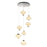Artcraft Solara 7Lt LED Chandelier, Graphite/Cloudy Swirl