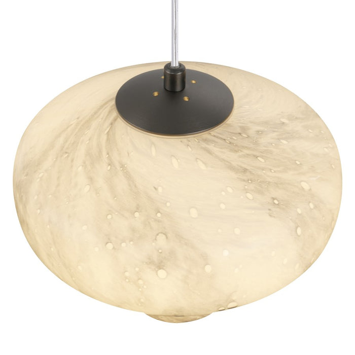 Artcraft Solara 7Lt LED Chandelier, Graphite/Cloudy Swirl