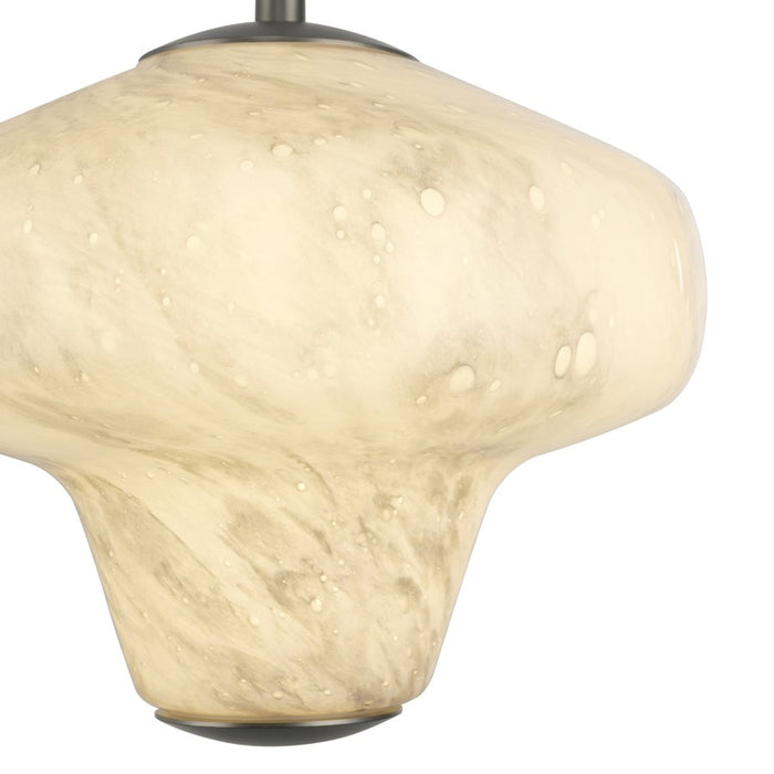 Artcraft Solara 7Lt LED Chandelier, Graphite/Cloudy Swirl