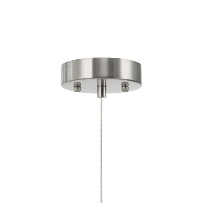 Artcraft Zara 1Lt LED Pendant, Brushed Nickel/Clear