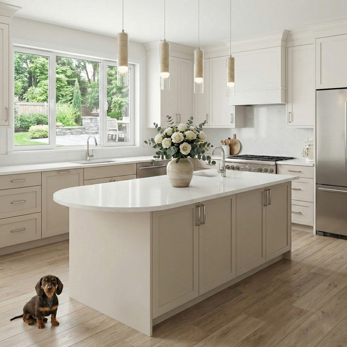 Artcraft Zara 1Lt LED Pendant, Brushed Nickel/Clear
