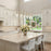 Artcraft Zara 6Lt LED Pendant, Brushed Nickel/Clear