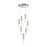 Artcraft Zara 7Lt LED Chandelier, Brushed Nickel/Clear