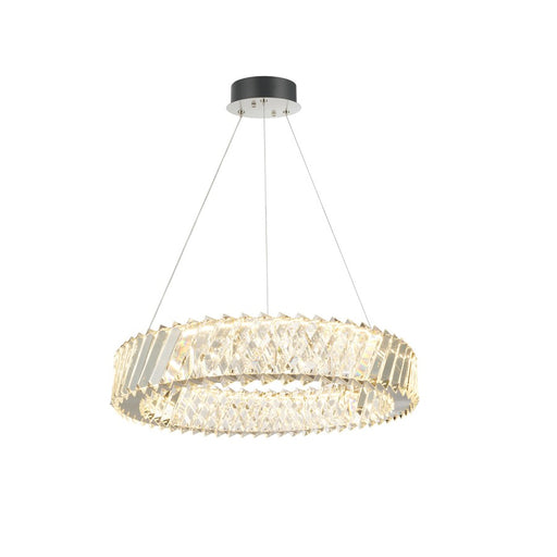 Artcraft Alya 1Lt LED 17" Chandelier, Polished Nickel/Clear