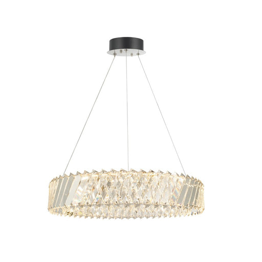 Artcraft Alya 1Lt LED 17" Chandelier, Polished Nickel/Clear