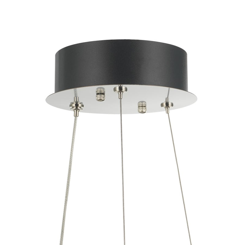 Artcraft Alya 1Lt LED 17" Chandelier, Polished Nickel/Clear