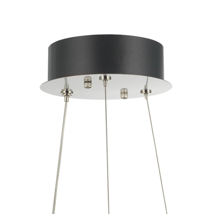 Artcraft Alya 1Lt LED 17" Chandelier, Polished Nickel/Clear