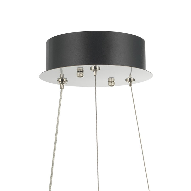 Artcraft Alya 1Lt LED 24" Chandelier, Polished Nickel/Clear