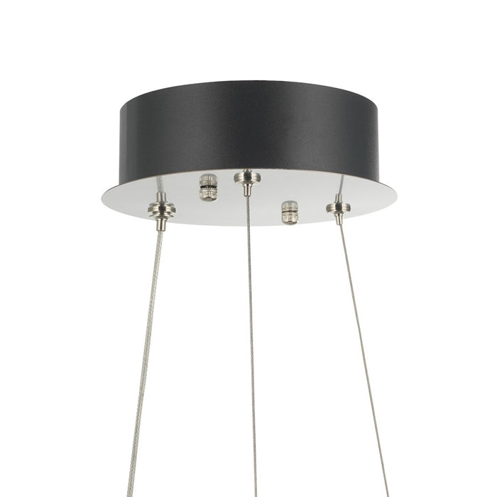Artcraft Alya 1Lt LED 24" Chandelier, Polished Nickel/Clear