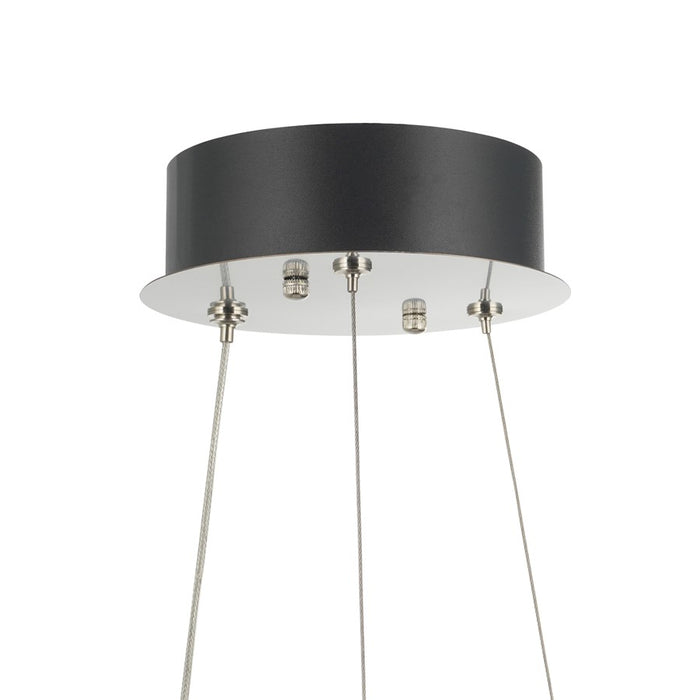 Artcraft Alya 1Lt LED 32" Chandelier, Polished Nickel/Clear