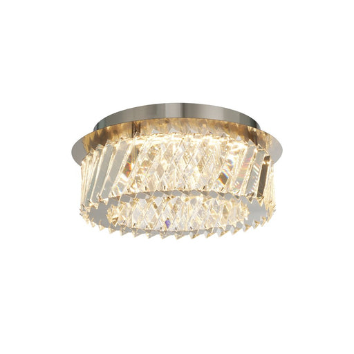 Artcraft Alya 1Lt LED 12" Flush-Mount, Polished Nickel/Clear
