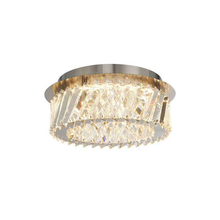 Artcraft Alya 1Lt LED 12" Flush-Mount, Polished Nickel/Clear