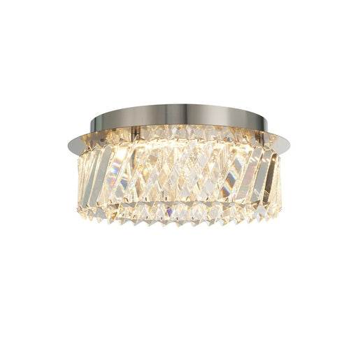 Artcraft Alya 1Lt LED 12" Flush-Mount, Polished Nickel/Clear