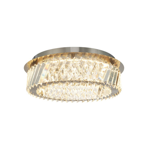 Artcraft Alya 1Lt LED 16" Flush-Mount, Polished Nickel/Clear