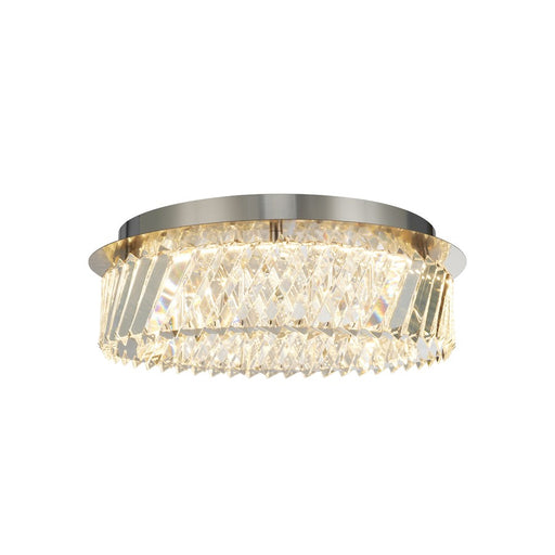Artcraft Alya 1Lt LED 16" Flush-Mount, Polished Nickel/Clear