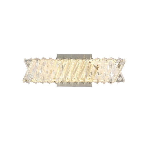 Artcraft Alya 1Lt LED 15" Wall Sconce, Polished Nickel/Clear