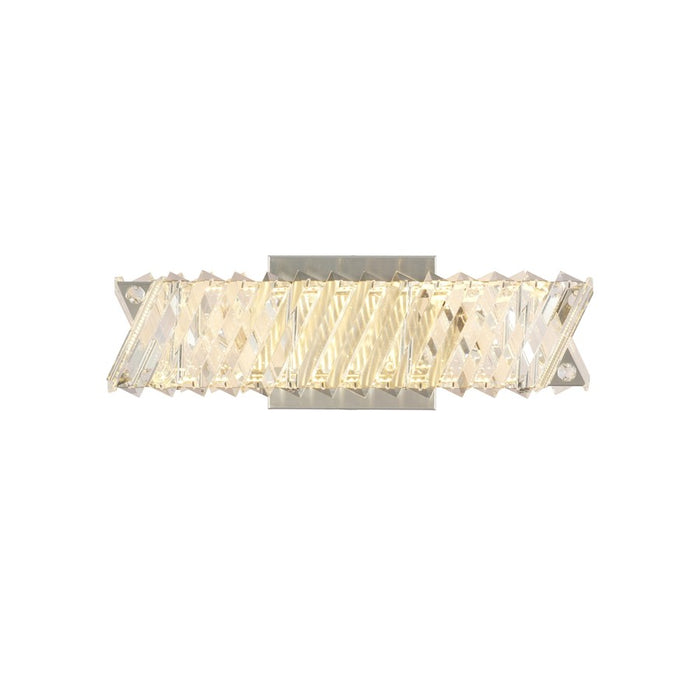 Artcraft Alya 1Lt LED 15" Wall Sconce, Polished Nickel/Clear