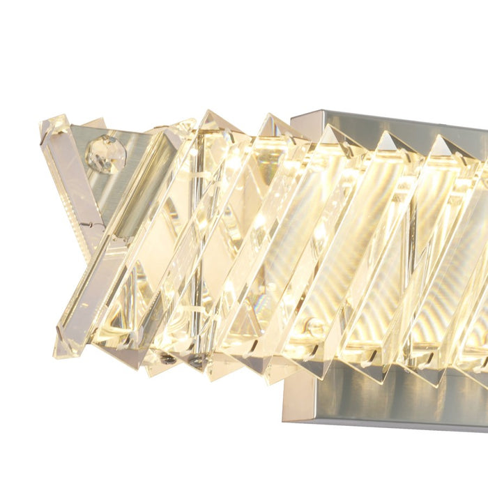 Artcraft Alya 1Lt LED 15" Wall Sconce, Polished Nickel/Clear
