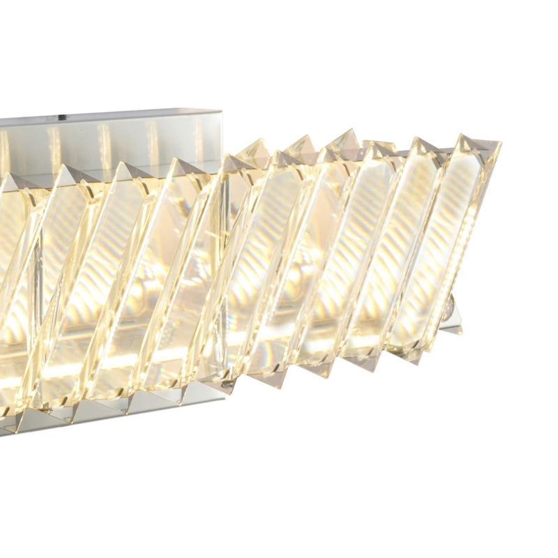 Artcraft Alya 1Lt LED 15" Wall Sconce, Polished Nickel/Clear