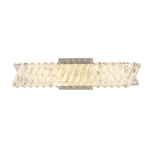 Artcraft Alya 1Lt LED 19" Wall Sconce, Polished Nickel/Clear