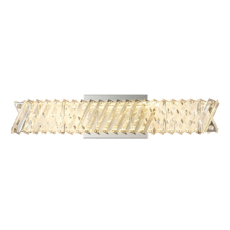 Artcraft Alya 1Lt LED 23" Wall Sconce, Polished Nickel/Clear