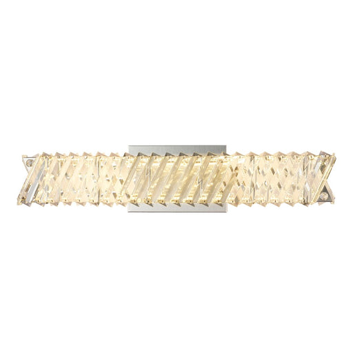 Artcraft Alya 1Lt LED 23" Wall Sconce, Polished Nickel/Clear