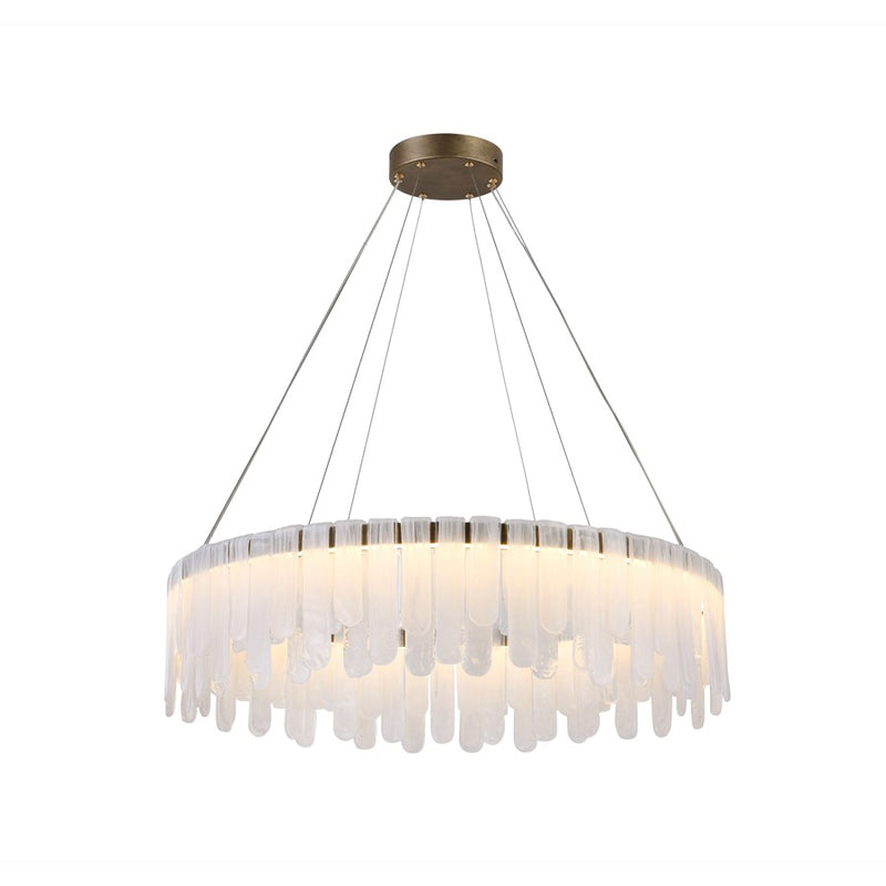 Artcraft Roselle 1Lt LED 33" Pendant, Legacy Brass/Piastra