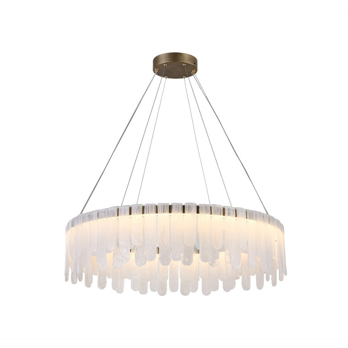 Artcraft Roselle 1Lt LED 33" Pendant, Legacy Brass/Piastra