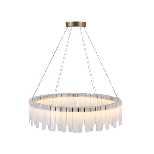 Artcraft Roselle 1Lt LED 33" Pendant, Legacy Brass/Piastra