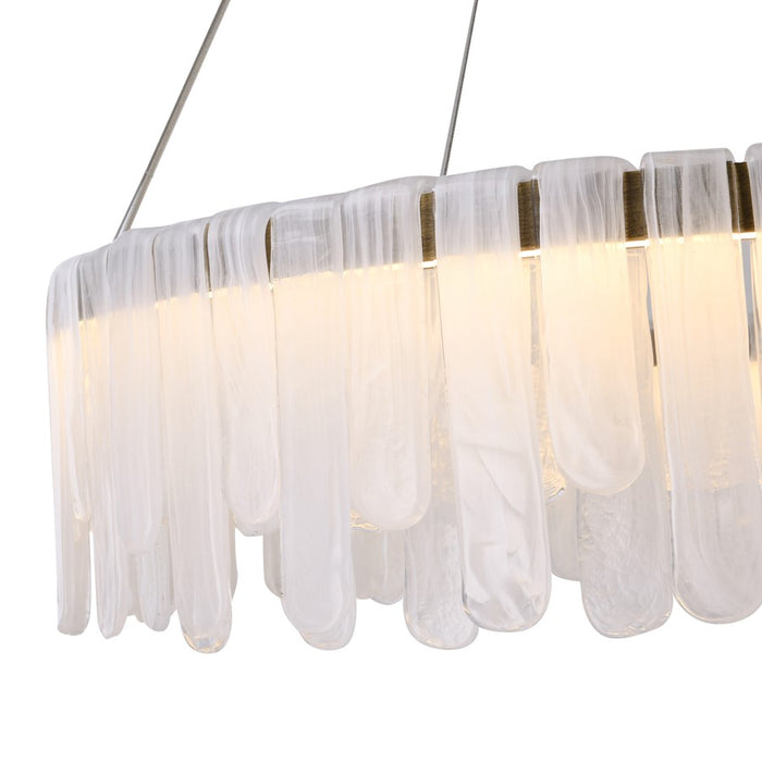Artcraft Roselle 1Lt LED 33" Pendant, Legacy Brass/Piastra