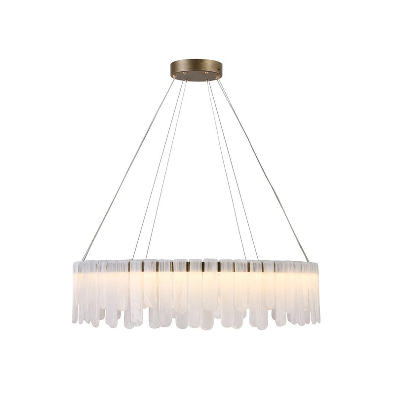 Artcraft Roselle 1Lt LED 33" Pendant, Legacy Brass/Piastra