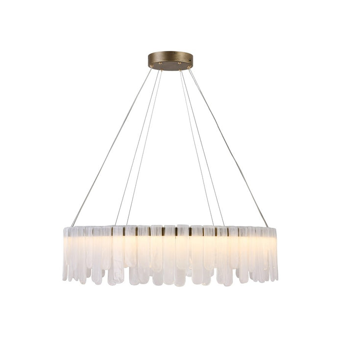Artcraft Roselle 1Lt LED 33" Pendant, Legacy Brass/Piastra