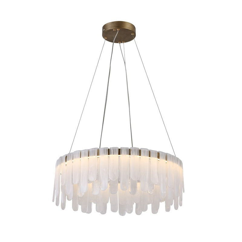 Artcraft Roselle 1Lt LED 25" Pendant, Legacy Brass/Piastra