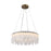 Artcraft Roselle 1Lt LED 25" Pendant, Legacy Brass/Piastra