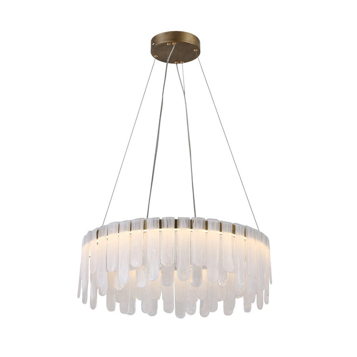 Artcraft Roselle 1Lt LED 25" Pendant, Legacy Brass/Piastra