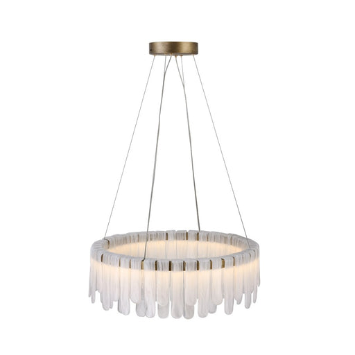 Artcraft Roselle 1Lt LED 25" Pendant, Legacy Brass/Piastra