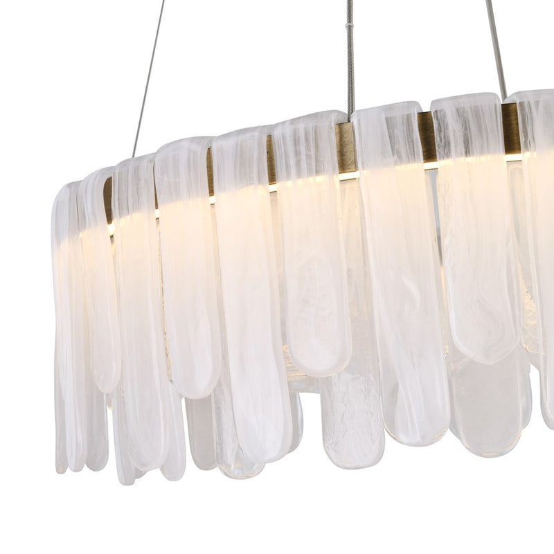 Artcraft Roselle 1Lt LED 25" Pendant, Legacy Brass/Piastra