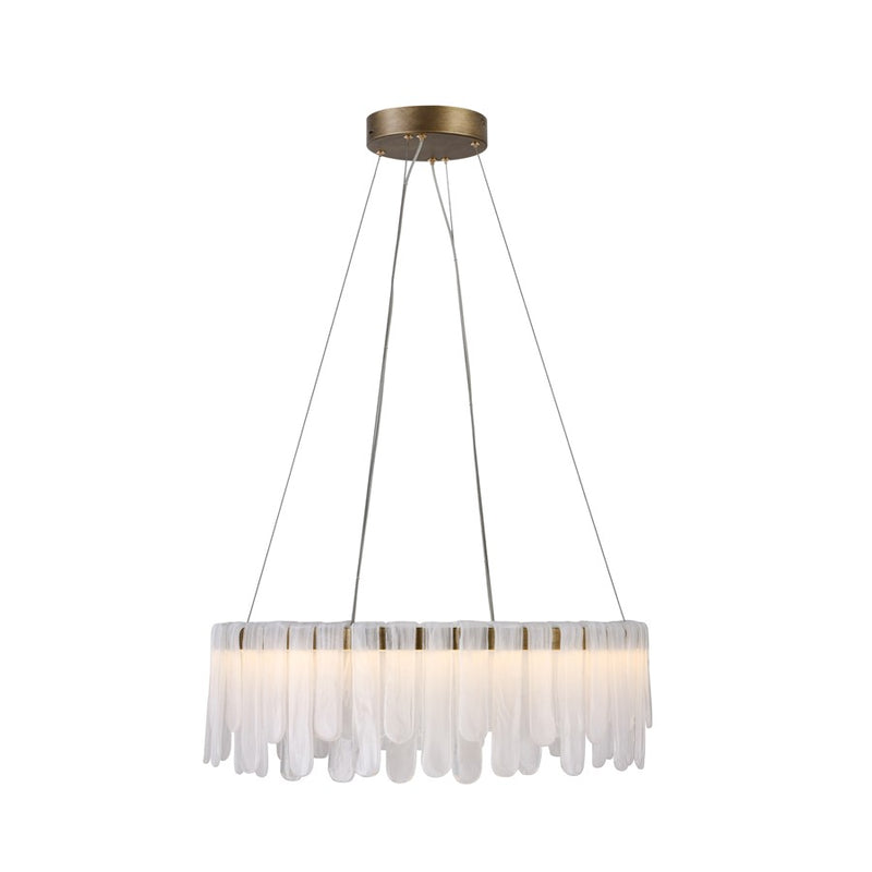 Artcraft Roselle 1Lt LED 25" Pendant, Legacy Brass/Piastra
