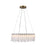 Artcraft Roselle 1Lt LED 25" Pendant, Legacy Brass/Piastra