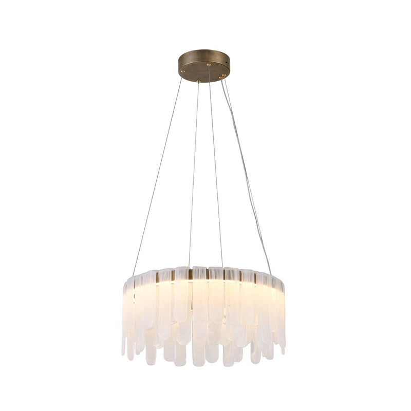 Artcraft Roselle 1Lt LED 19" Pendant, Legacy Brass/Piastra