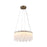 Artcraft Roselle 1Lt LED 19" Pendant, Legacy Brass/Piastra