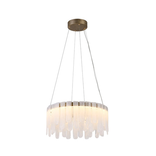 Artcraft Roselle 1Lt LED 19" Pendant, Legacy Brass/Piastra