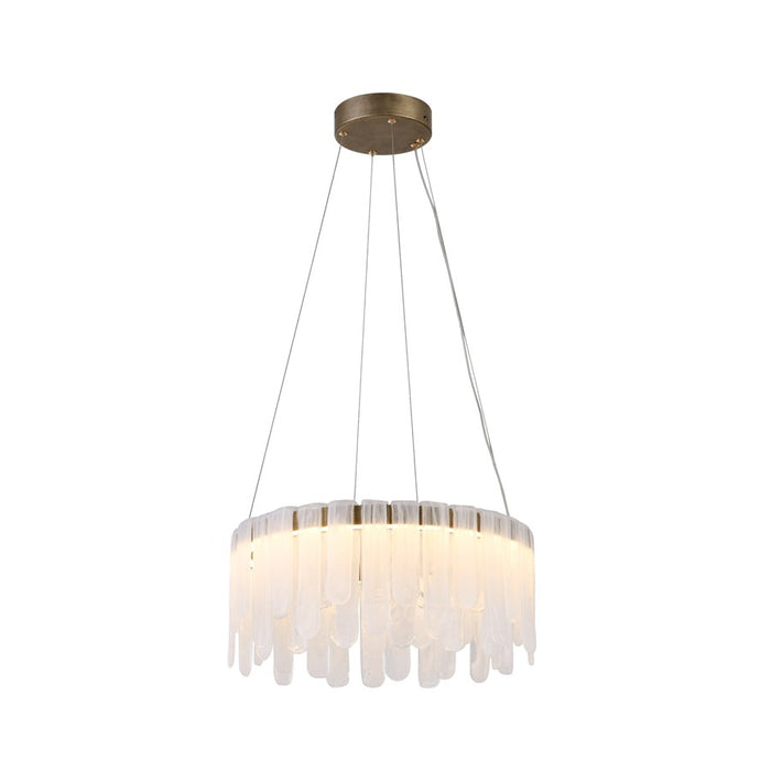 Artcraft Roselle 1Lt LED 19" Pendant, Legacy Brass/Piastra
