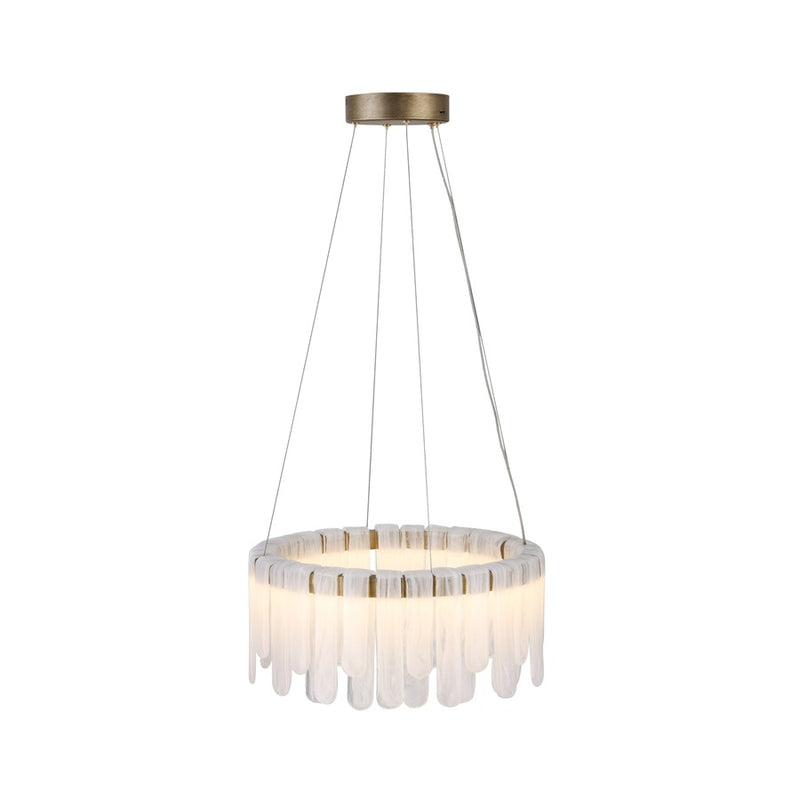 Artcraft Roselle 1Lt LED 19" Pendant, Legacy Brass/Piastra