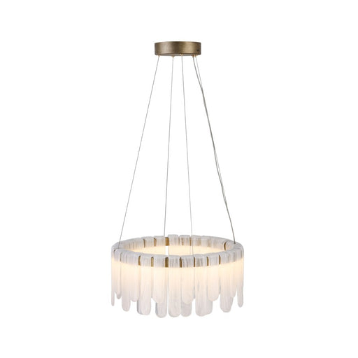 Artcraft Roselle 1Lt LED 19" Pendant, Legacy Brass/Piastra